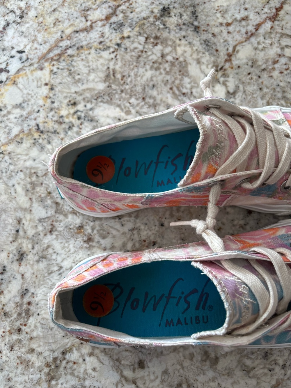 Blowfish Tie-Dye Canvas Sneakers in Pink, Blue & Orange - Picture 5 of 5